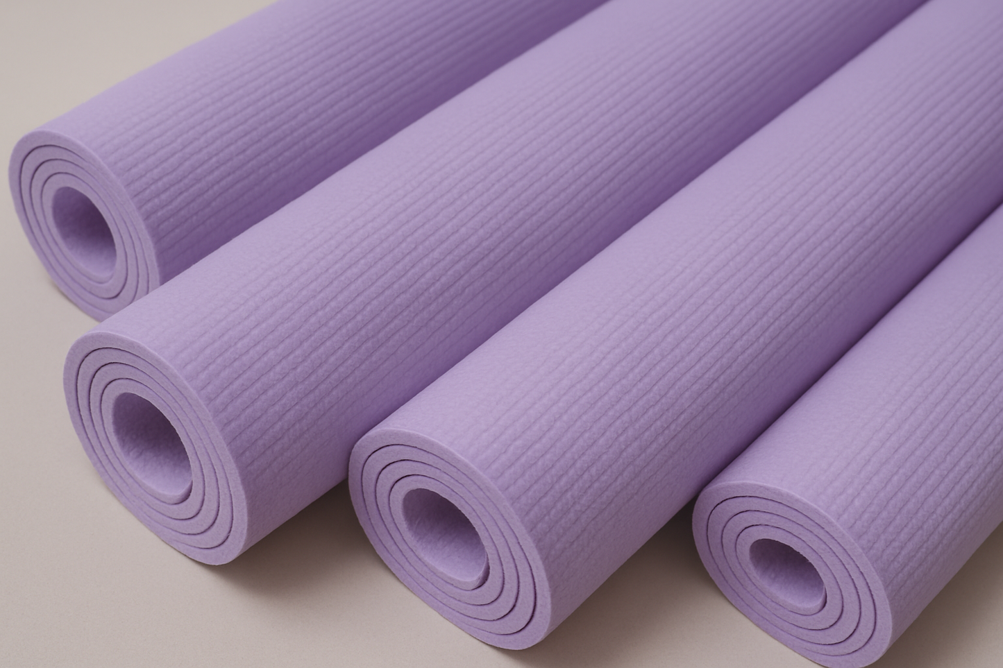 🟣 Pastel Purple Yoga Mat – “Take It Slow” Edition