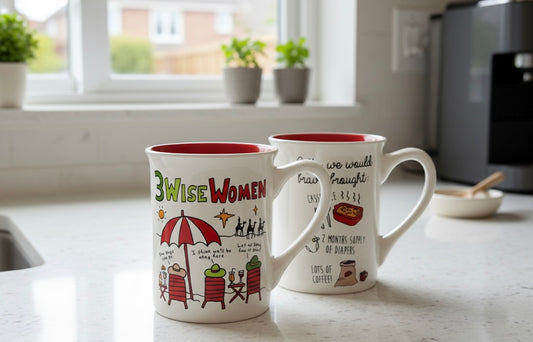 Three Wise Women On The Beach mug