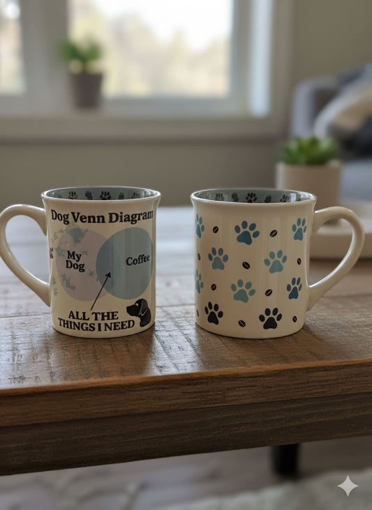 🐾 Alpha Legacy Collection “ Dog Venn Diagram” Mug 🐺 16oz 🐾
