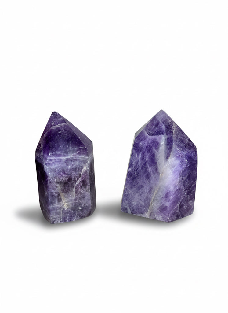 Congo Amethyst Crystal Points (2 Unique Pieces) — Wolf Vibrations Collection