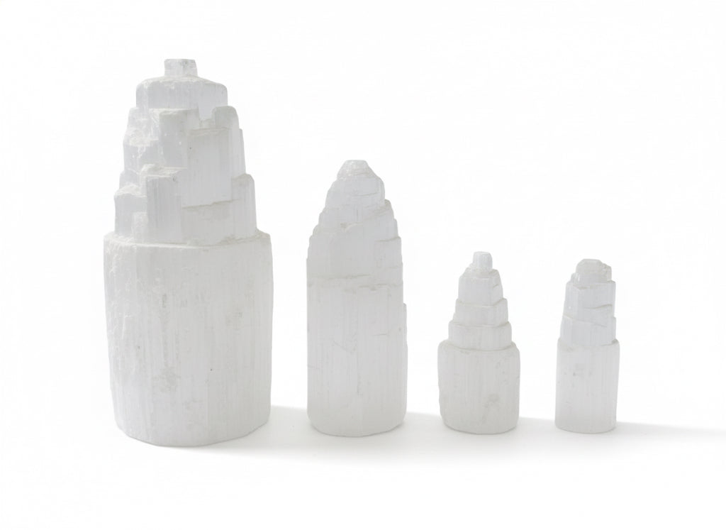 Selenite Tower Collection — Natural Gypsum from Morocco