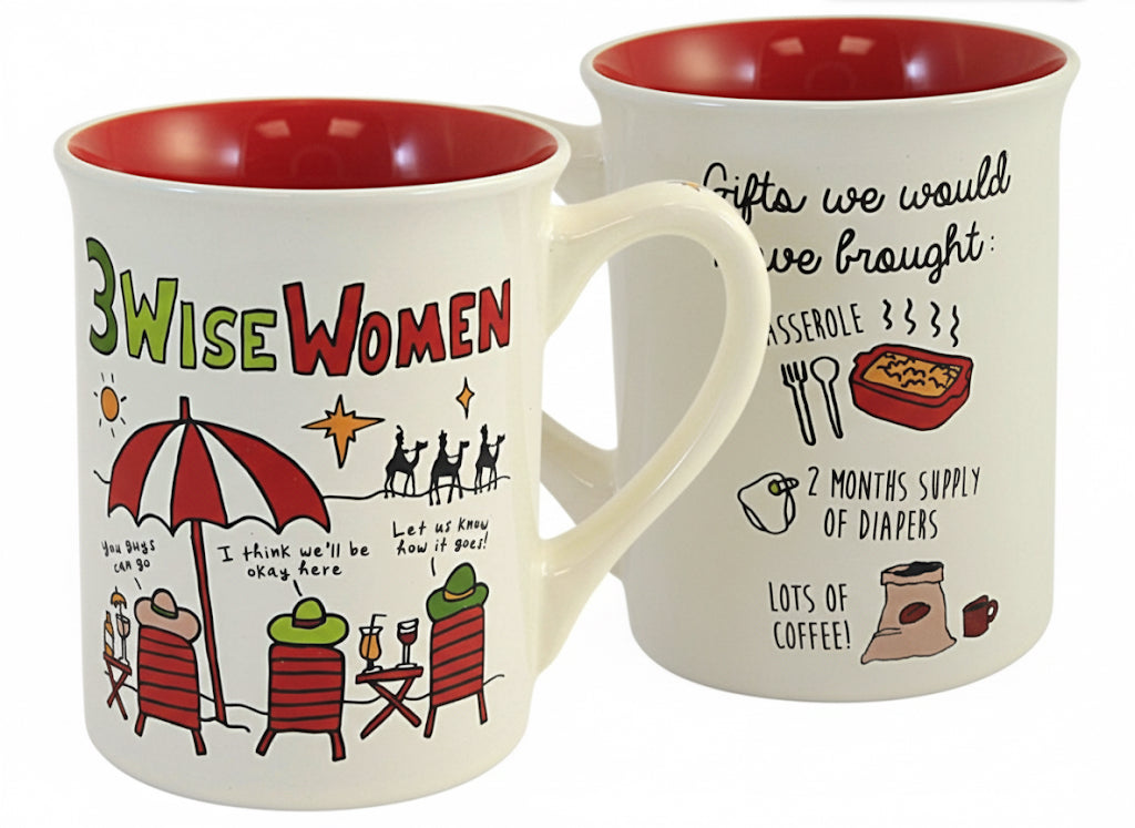 Three Wise Women On The Beach mug